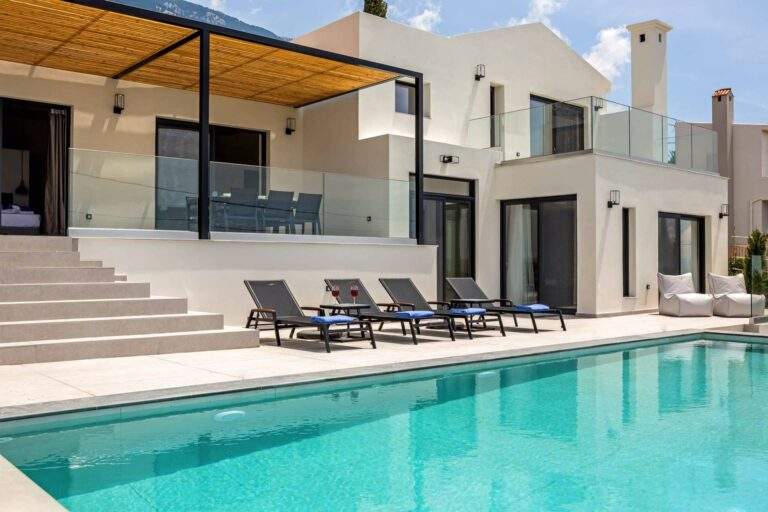 Modern 3-Bedroom Lourdas Villa with Pool & Panoramic Sea Views