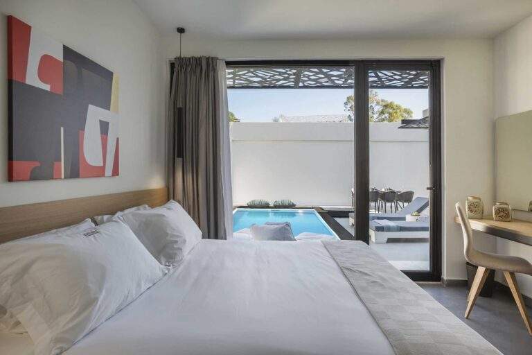 Modern Minimalist Resort with 12 Private Villas & Pools in Chionata