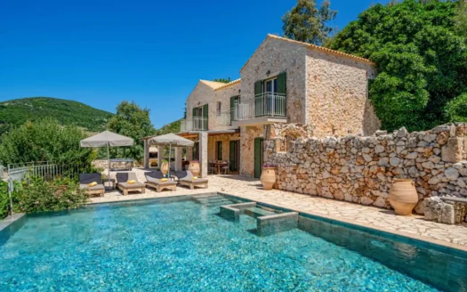 Old Skala 4-Bedroom Stone Villa with Panoramic Sea Views