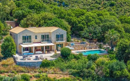 Old Skala 4-Bedroom Stone Villa with Panoramic Sea Views